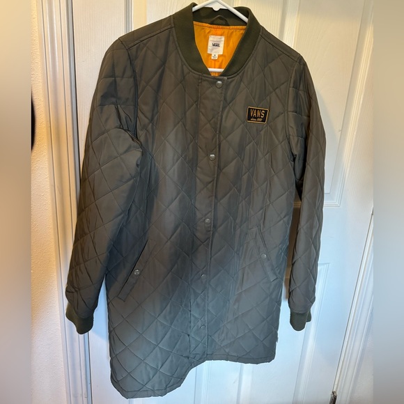 Women’s Vans Olive Green Quilted Jacket Md - Picture 1 of 8
